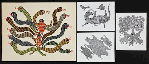 4 Indian Fantasy Beast Drawings