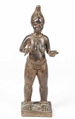 African Cast Bronze Maternity Figure