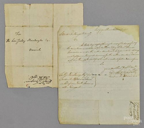 William Thompson signed letter, dated February