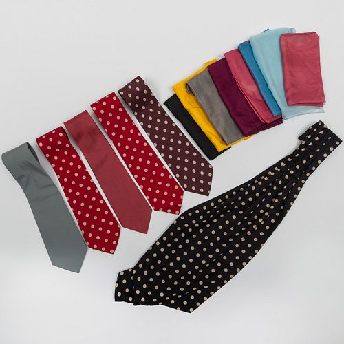 Miscellaneous Group of Charvet Silk Ties and Scarves