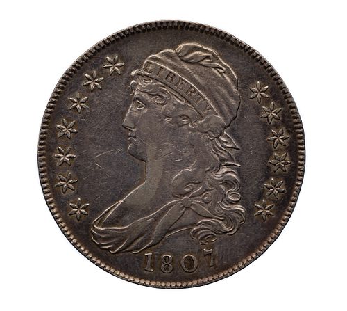 1807 'Small Stars' Draped Bust Half Dollar 50c XF