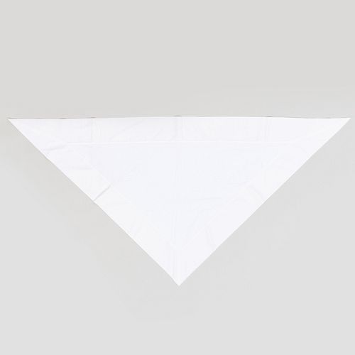 Five Prada White Pigue and Terry Cloth Triangular Towels