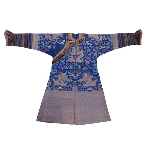 Chinese Qing Dynasty Silk Imperial Dragon Robe