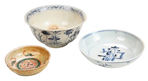 Three Early Chinese Porcelain Table Objects