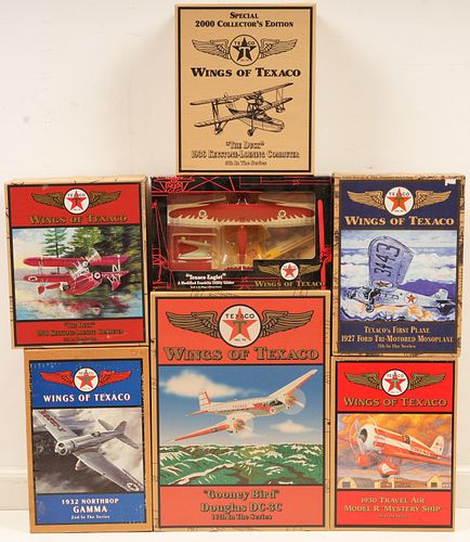 Lot Of 7 Wings Of Texaco Airplanes 