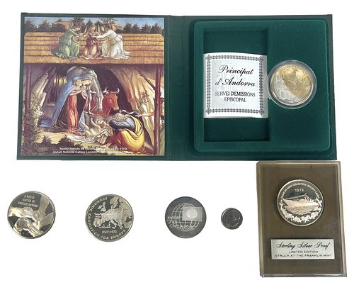 (5) Assorted Silver Commemorative Coins
