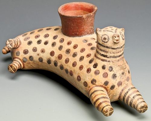 Pre Columbian Huari Culture Figural Vessel