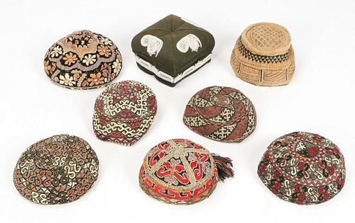 8 Pc. Ethnographic Hat Collection