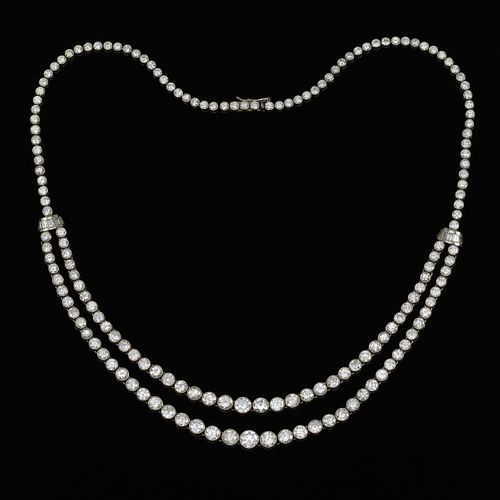Retro 22.67 Carat Diamond Necklace 