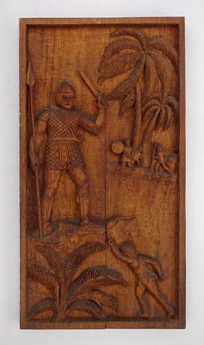 William Notton carved wood panel