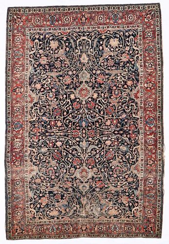 Antique Tabriz Rug: 4'10'' x 7'1'' (147 x 216 cm)