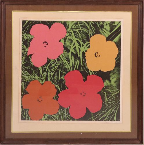 Andy Warhol, Offset Lithograph, Flowers