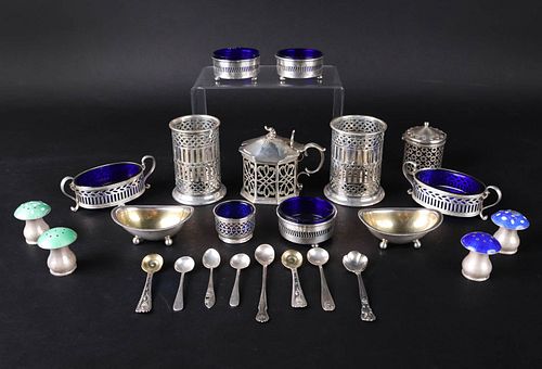 Sterling Silver Master Salts and Spoons