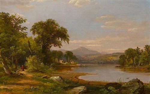 Jasper Francis Cropsey, (American, 1823-1900), River Landscape, 1855