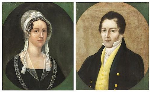 * Joshua Johnson, (American, 1765-1830), Mr. and Mrs. Hilmer Schumacher (a pair of works), c. 1808-1810