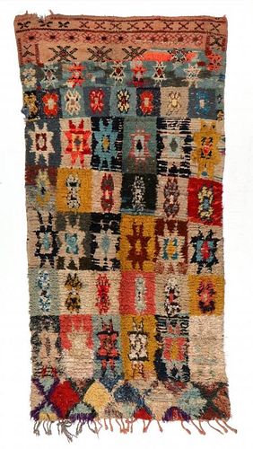 Vintage Moroccan Rug: 4'0'' x 7'9'' (122 x 236 cm)