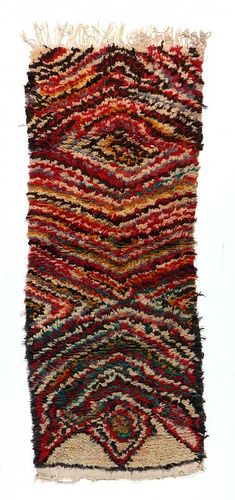 Vintage Moroccan Rug: 2'4'' x 6'0'' (71 x 183 cm)