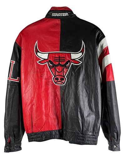 Michael Jordan Signed Bulls Leather Jacket