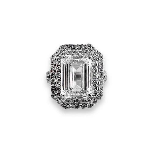 Platinum 6.3ctw Diamond Ring