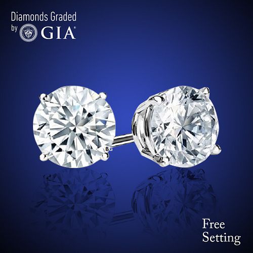 6.02 carat diamond pair, Round cut Diamonds GIA Graded 1) 3.01 ct, Color H, IF 2) 3.01 ct, Color H, VVS1. Appraised Value: $422,500 