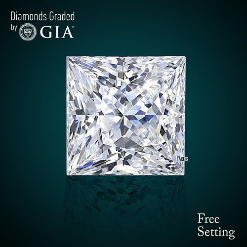 NO-RESERVE LOT: 1.51 ct, G/VVS2, Princess cut GIA Graded Diamond. Appraised Value: $39,800 
