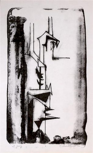 * Hans Gustav Burkhardt, (American, 1904-1994), Abstract Form, 1956