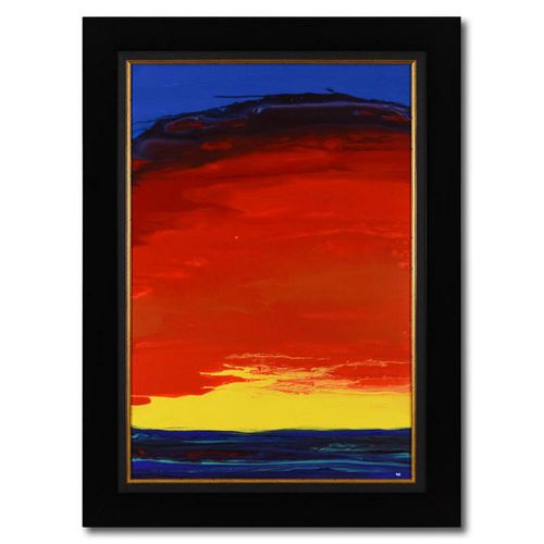 Wyland, "Kona Sky" Framed Original Painting on Masonite, Hand Signed with Letter of Authenticity.