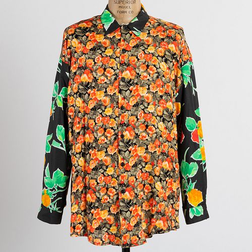 Two WilliWear by Willi Smith Printed Cotton Shirts