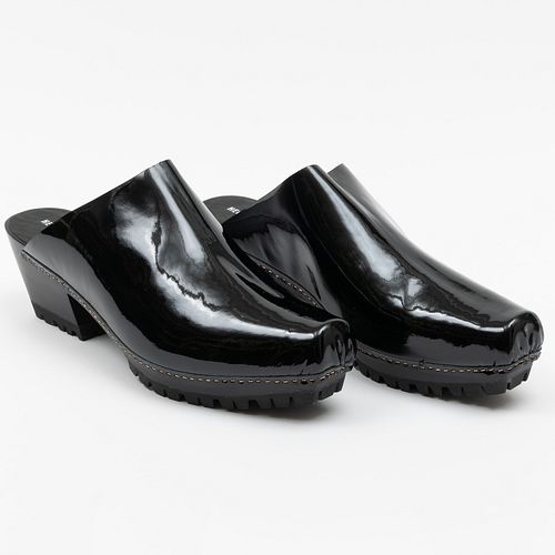 Pair of Helmut Lang Patent Leather Mules