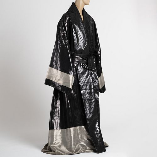 Ralph Rucci Custom Black and Silver Evening Kimono
