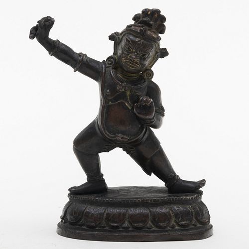 Tibetan Bronze Figure of Vahrapani