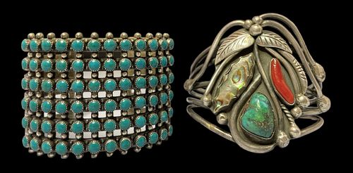 Sterling Silver Turquoise Southwestern Bracelets 