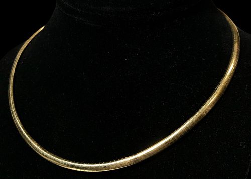 14k Gold Italian Herringbone Necklace