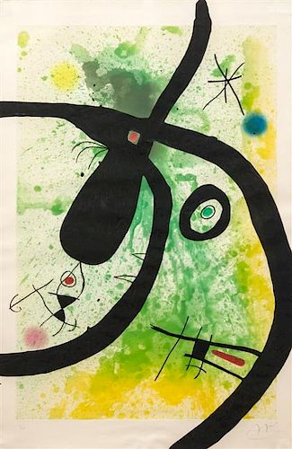 Joan Miró, (Spanish, 1893-1983), Le chasseur de pieuvres, 1969
