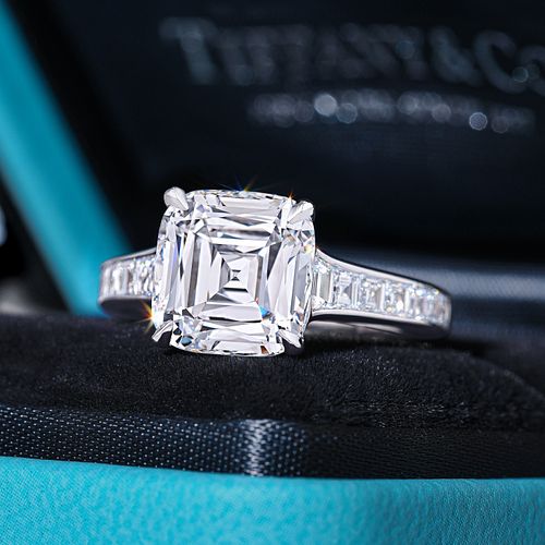 Tiffany & Co. 4.01-Carat Legacy Cushion Cut Diamond Engagement Ring, GIA Certified D/VVS2