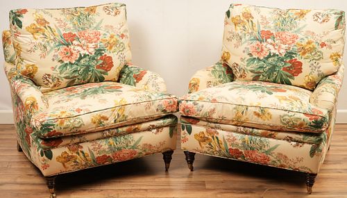 R. Jones Upholstered Arm Chairs 