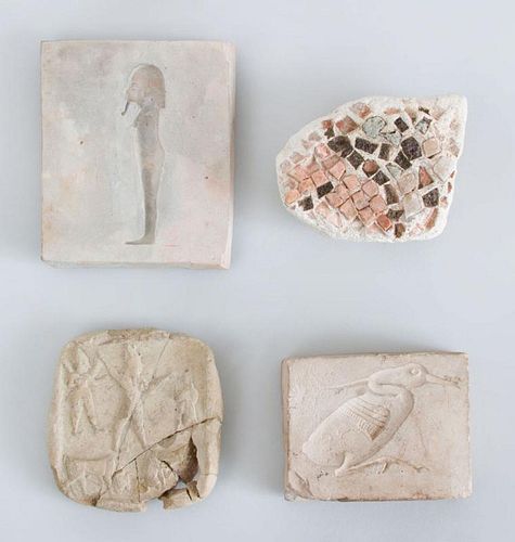 TWO EGYPTIAN POTTERY MOLDS