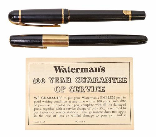 (2) WATERMAN'S 'EMBLEM' & OTHER FOUNTAIN PENS