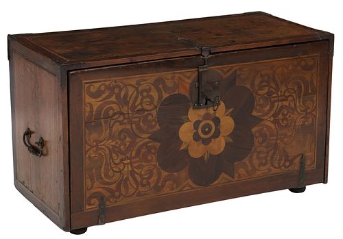 SPANISH FLORAL MARQUETRY VARGUENO CABINET