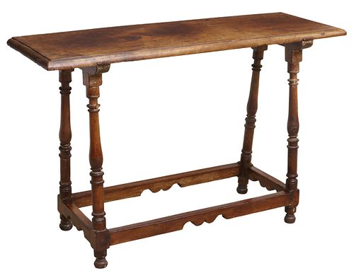 SPANISH BAROQUE STYLE WALNUT CONSOLE TABLE