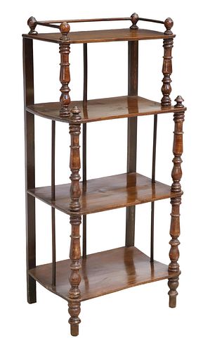 LOUIS PHILIPPE PERIOD TURNED ETAGERE SHELVES