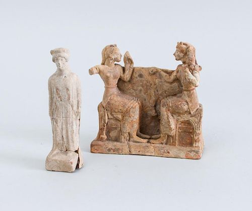 TWO ANCIENT TERRACOTTA FIGURES
