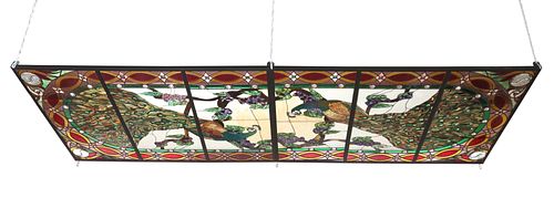 MONUMENTAL ARCHITECTURAL STAINED GLASS SKYLIGHT