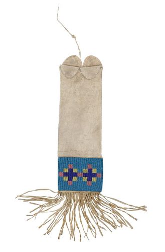 Ca. 1900- Blackfeet Beaded Pipe Tobacco Bag
