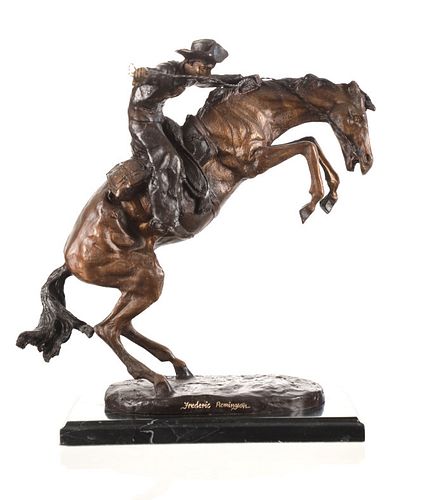 Frederic Remington 1861-1909 Bronco Buster Bronze