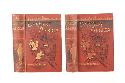 RARE 1890 1st Ed. Vol. I & II "In Darkest Africa"