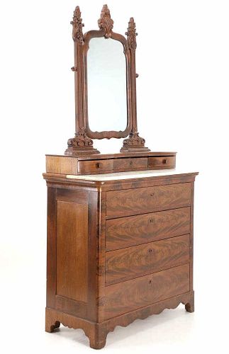 19th C. Federal-Empire Style Mahogany Dresser