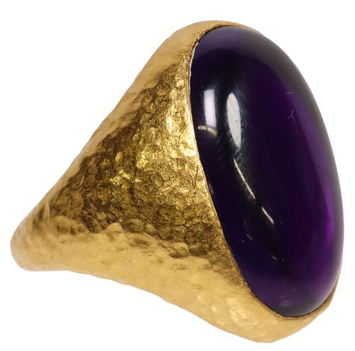 ESTATE ARA COLLECTION 985 GOLD AMETHYST RING