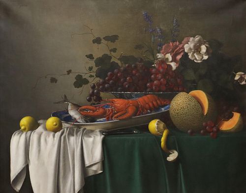 WILLIAM RODGERS (20TH C.) STILL LIFE WITH LOBSTER