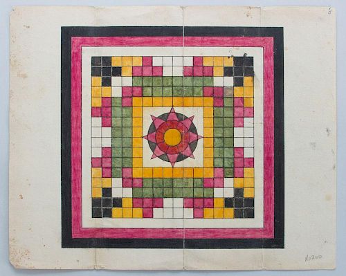 INDIAN SCHOOL: GROUP OF FIVE TANTRIC/MANDALA WORKS ON PAPER